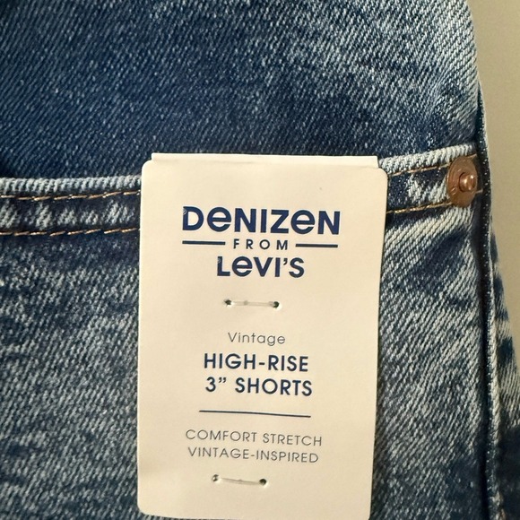 Denizen from Levis Womens High-Rise 3" Denim Shorts Acid Wash Blue Size 10 W30 - Picture 11 of 12